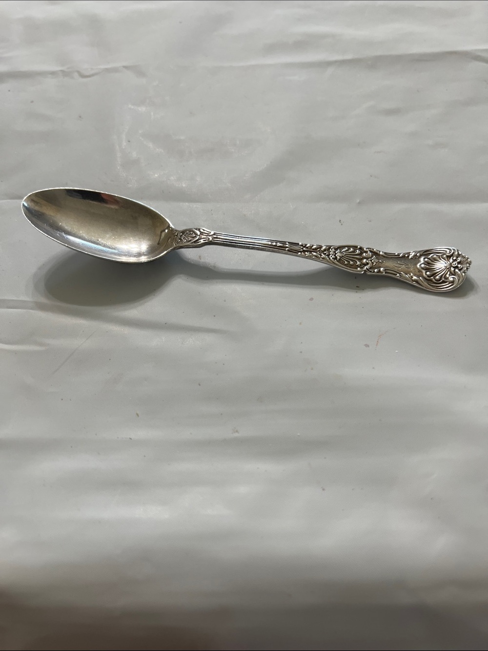 Gorham Silver Ornate Pattern Teaspoon. 925 silver with a B monogram.